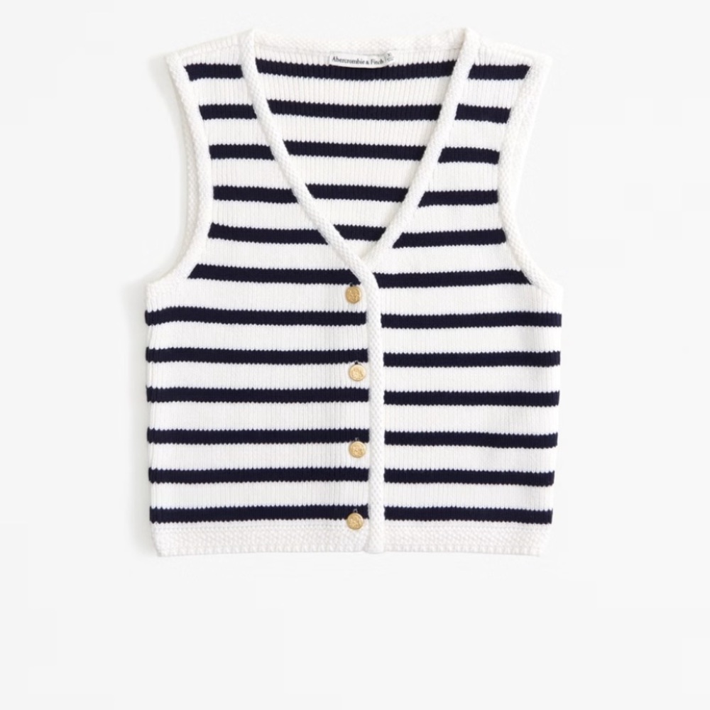 NWT - The A&F Mara Button-Up Sweater Vest